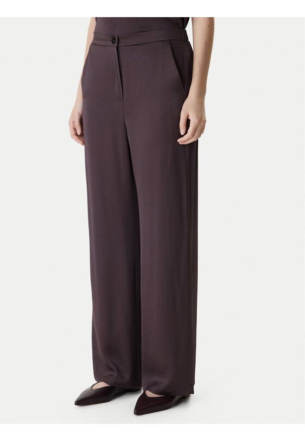 Marella Spodnie materiałowe Robinia2 2615131281 Brązowy Straight Fit. Kolor: brązowy. Materiał: acetat