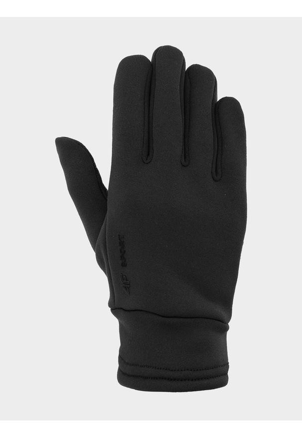 4f - Rękawiczki Touch Screen uniseks. Kolor: czarny. Materiał: dzianina. Sezon: zima