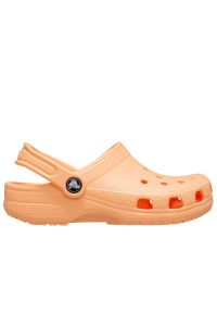 Klapki młodzieżowe Crocs Classic Clog 206991-86A - pomarańczowe. Kolor: pomarańczowy. Sezon: lato. Styl: młodzieżowy #1