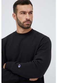 Champion bluza męska kolor czarny gładka. Kolor: czarny. Długość rękawa: długi rękaw. Długość: długie. Wzór: gładki #5