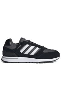 Adidas - Buty adidas Run 80s GV7302 - czarne. Kolor: czarny. Materiał: dresówka, materiał, zamsz, guma. Szerokość cholewki: normalna. Sezon: lato. Model: Adidas Cloudfoam. Sport: bieganie