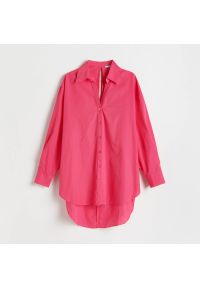 Reserved - Koszula z wiązaniem na plecach - Różowy. Kolor: różowy #1