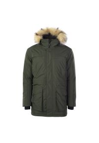 Hi-tec - Kurtka męska ocieplana Hi-Tec Lasse - zielona, Rozmiar XL. Kolor: zielony. Materiał: poliester, materiał, skóra. Sezon: zima #1