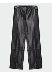 DAY Spodnie skórzane Shiv 100418 Czarny Regular Fit. Kolor: czarny. Materiał: skóra #6