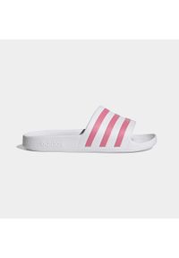 Adidas - Klapki adilette Aqua. Kolor: biały, różowy, wielokolorowy. Styl: sportowy, elegancki