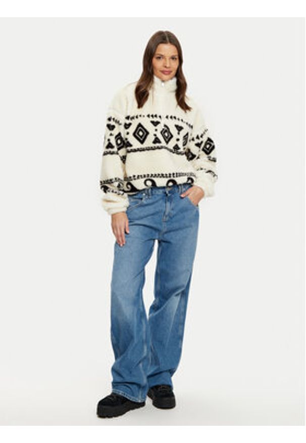 Roxy Polar Treasure Soul ERJPF03178 Écru Relaxed Fit. Materiał: syntetyk