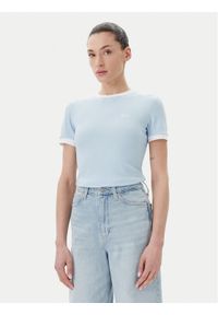 Guess T-Shirt V5GP08 KCRN2 Błękitny Regular Fit. Kolor: niebieski. Materiał: bawełna #1