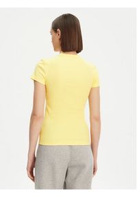 Lacoste T-Shirt TF5538 Żółty Slim Fit. Kolor: żółty. Materiał: bawełna