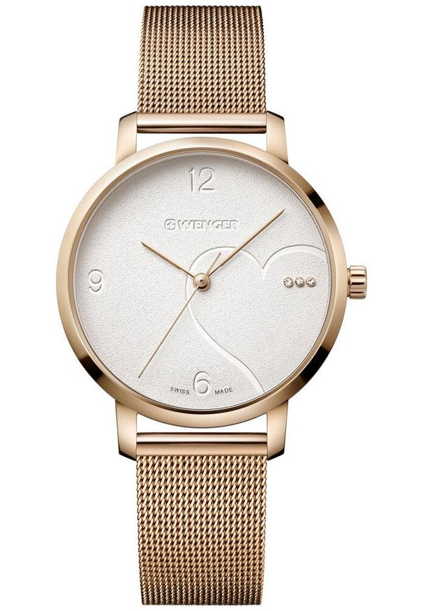 Zegarek damski Wenger 01.1731.112 różowe złoto. Kolor: różowy, złoty, wielokolorowy