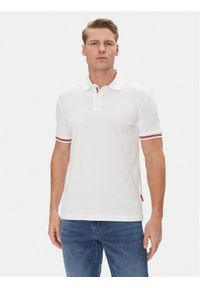 JOOP! Jeans Polo 15 JJJ-17Amare 30046012 Biały Modern Fit. Typ kołnierza: polo. Kolor: biały. Materiał: bawełna