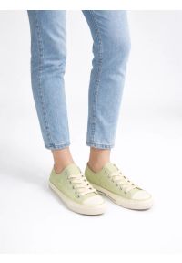 Big-Star - Trampki damskie niskie zielone TT274286 301. Okazja: na spacer, na co dzień. Nosek buta: okrągły. Zapięcie: sznurówki. Kolor: zielony. Materiał: tkanina, jeans. Sezon: wiosna, lato. Styl: casual, klasyczny, młodzieżowy #4