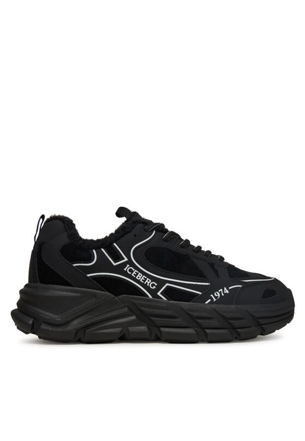 Iceberg Sneakersy IU1706M Czarny. Kolor: czarny. Materiał: skóra