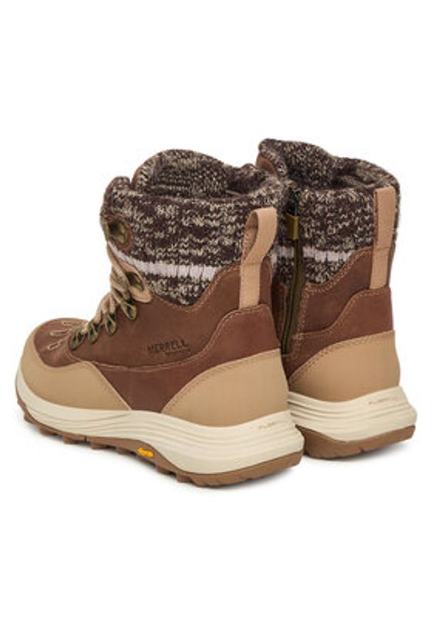 Merrell Śniegowce Siren 4 Thermo Mid Zip Waterproof J038764 Brązowy. Kolor: brązowy. Materiał: skóra, zamsz