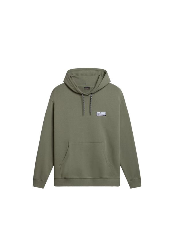 Bluza z kapturem Napapijri Faber. Typ kołnierza: kaptur. Kolor: zielony. Długość rękawa: długi rękaw. Długość: długie