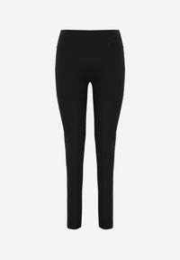 Renee - Czarne Legginsy Basic z Modelującą Wstawką w Pasie Liacan. Okazja: na co dzień. Kolor: czarny. Długość: krótkie. Styl: casual #5