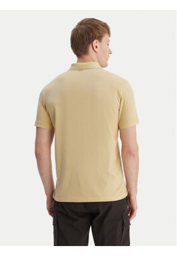 Napapijri Polo Elbas NP0A4GB4 Beżowy Regular Fit. Typ kołnierza: polo. Kolor: beżowy. Materiał: bawełna