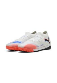 Puma - Buty piłkarskie unisex FUTURE 8 PRO Cage PUMA White Black Glowing Red. Kolor: czerwony, biały, wielokolorowy, czarny. Sport: piłka nożna
