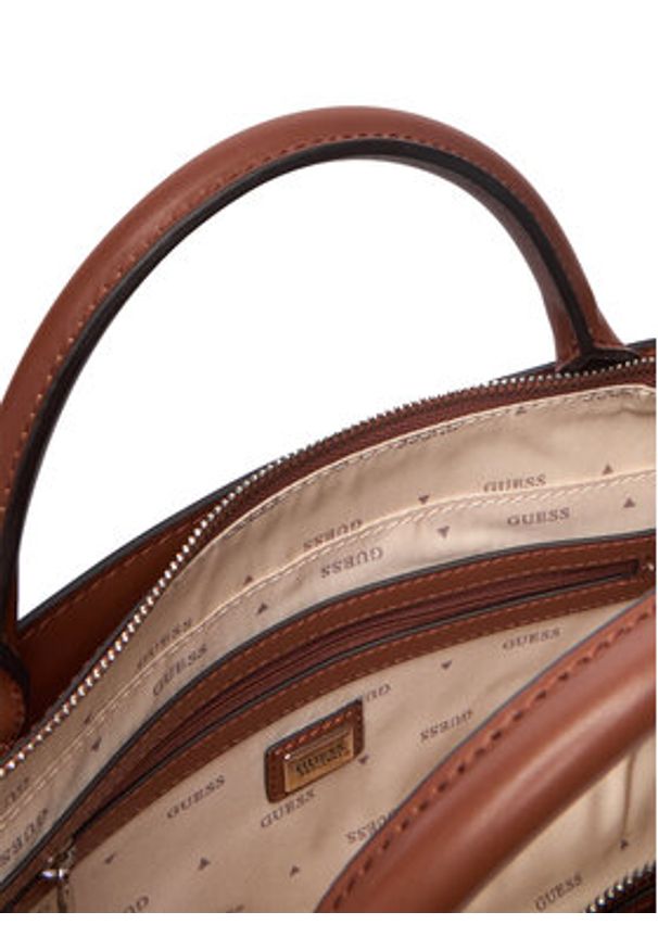 Guess Torebka Carrie HWVG98 96060 Brązowy. Kolor: brązowy. Materiał: skórzane