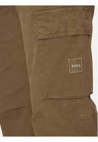 BOSS Spodnie materiałowe Sisla-8 50530599 Khaki Regular Fit. Kolor: brązowy. Materiał: bawełna #4