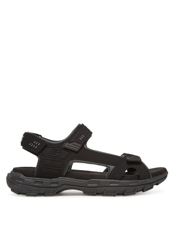 skechers - Skechers Sandały Garver-Louden 64487/BLK Czarny. Kolor: czarny. Materiał: skóra