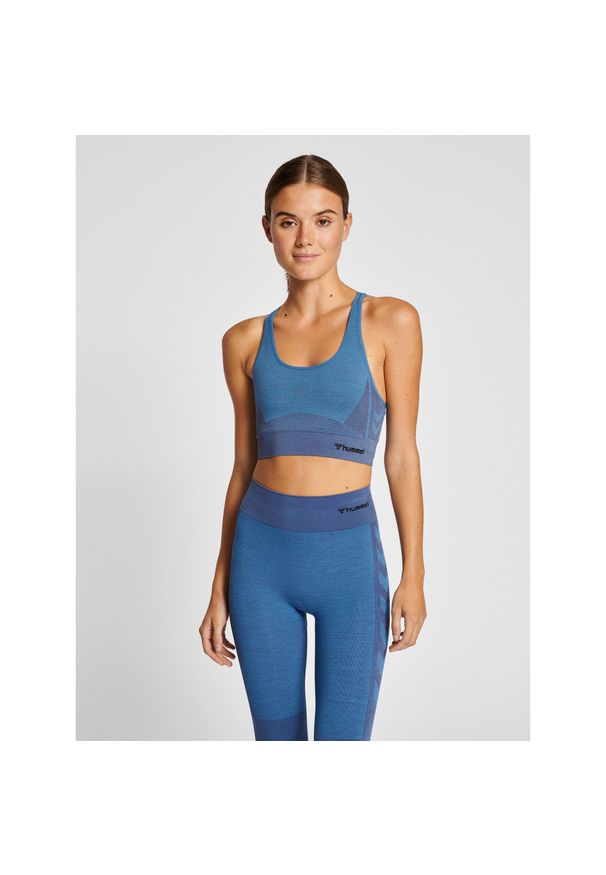 Stanik fitness cardio Hummel hmlClea. Kolor: niebieski. Styl: elegancki