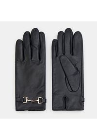 Mohito - Skórzane rękawiczki z detalem - Czarny. Kolor: czarny. Materiał: skóra #1