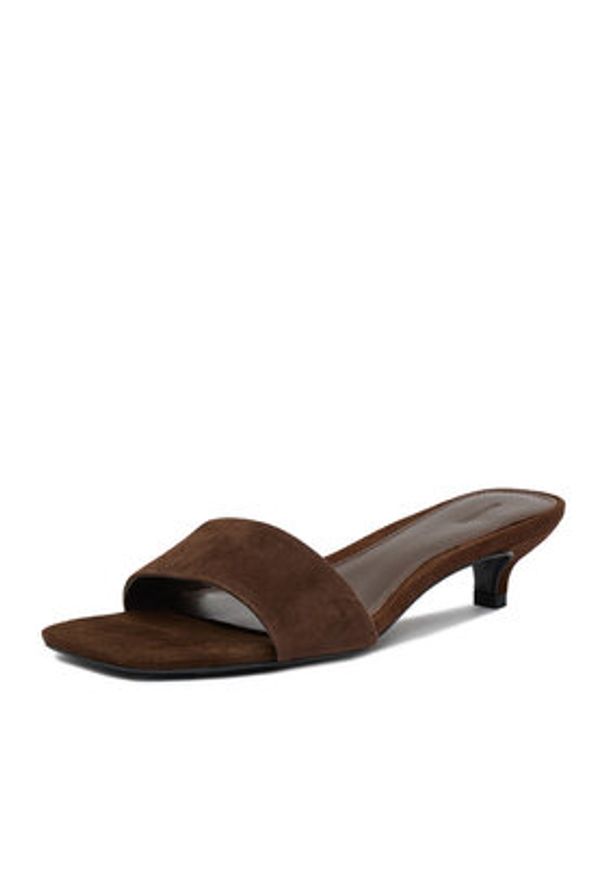 Gino Rossi - GINO ROSSI Klapki EO-V2229-111-5 Brązowy. Kolor: brązowy. Materiał: skóra, zamsz