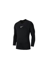 Longsleeve termoaktywny męski Nike Dri-FIT Park First Layer. Kolor: czarny. Materiał: syntetyk. Długość rękawa: długi rękaw. Technologia: Dri-Fit (Nike). Sport: piłka nożna