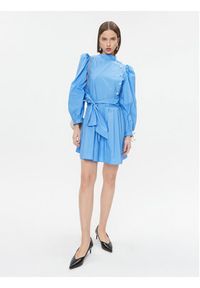 Custommade Sukienka koktajlowa Joulie 999369477 Niebieski Regular Fit. Kolor: niebieski. Materiał: bawełna. Styl: wizytowy #2