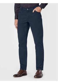 Gino Rossi Spodnie materiałowe Tesero GR22-SPMJ508 Granatowy Regular Fit. Kolor: niebieski. Materiał: materiał #1