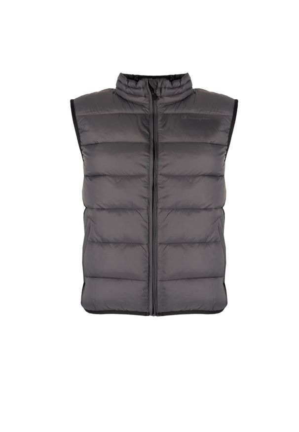 Champion Bezrękawnik "Down Vest" | 218078 | Mężczyzna | Grafitowy. Typ kołnierza: kołnierzyk stójkowy. Kolor: szary. Materiał: poliamid. Długość rękawa: bez rękawów. Wzór: nadruk. Styl: sportowy, elegancki