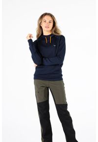 WOOLONA - Scout - bluza termiczna z kapturem 100% wełna merino (260 g/m²). Typ kołnierza: kaptur. Kolor: niebieski. Materiał: wełna. Sport: turystyka piesza