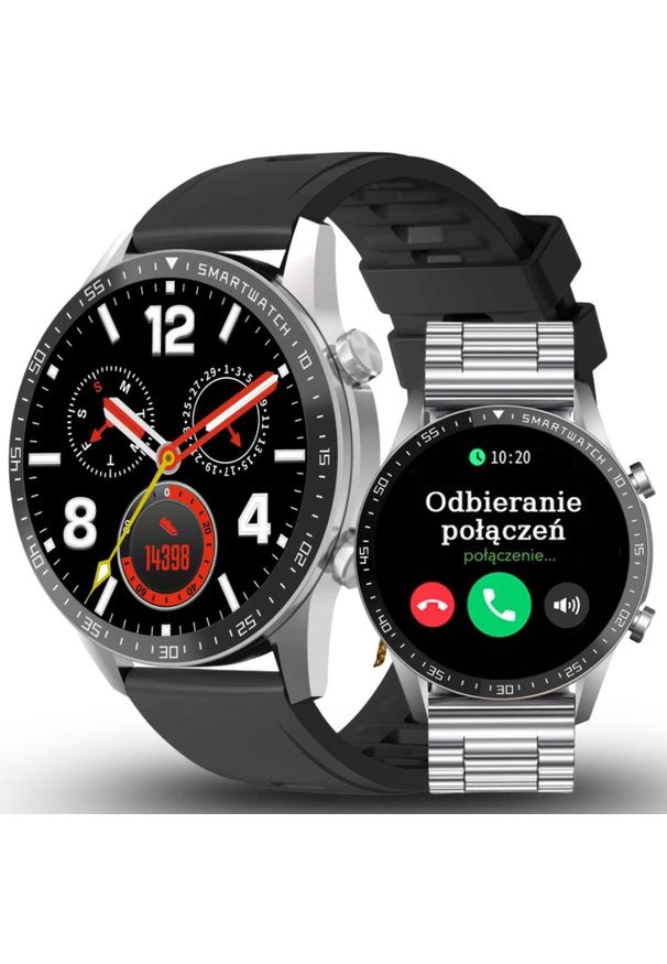 Gravity - Zegarek męski SMARTWATCH GRAVITY GT10-6 SR/BK/SR STEEL PROF. Rodzaj zegarka: smartwatch