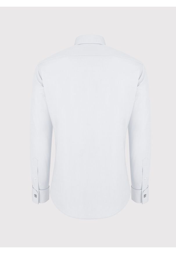 Pako Lorente - PAKO LORENTE – Biała bawełniana koszula męska na spinki. Kolor: biały. Materiał: bawełna. Długość rękawa: długi rękaw. Długość: długie