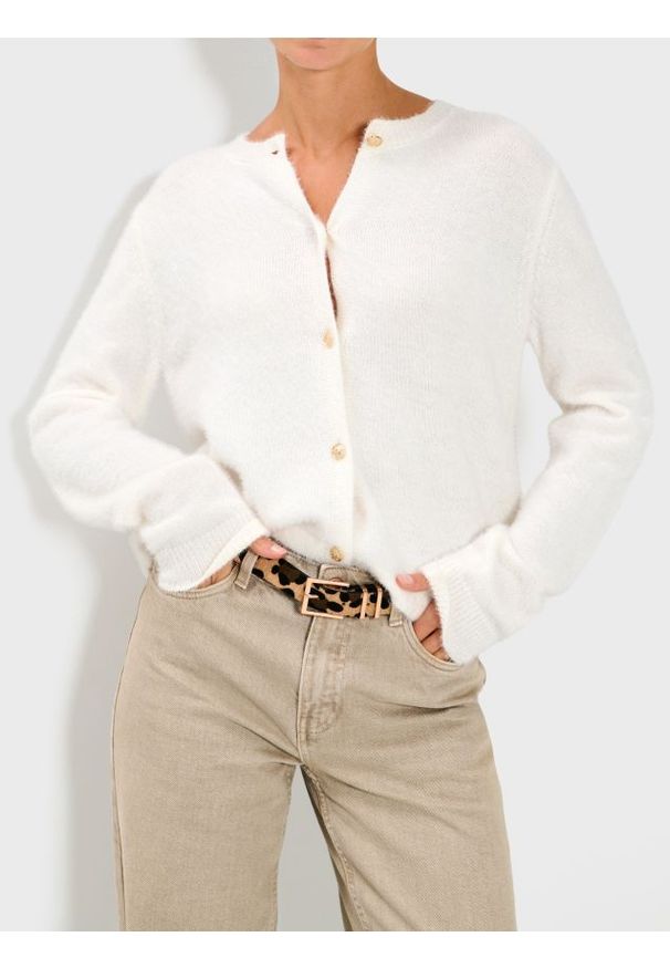 Sinsay - Sweter z ozdobnymi guzikami - biały. Kolor: biały