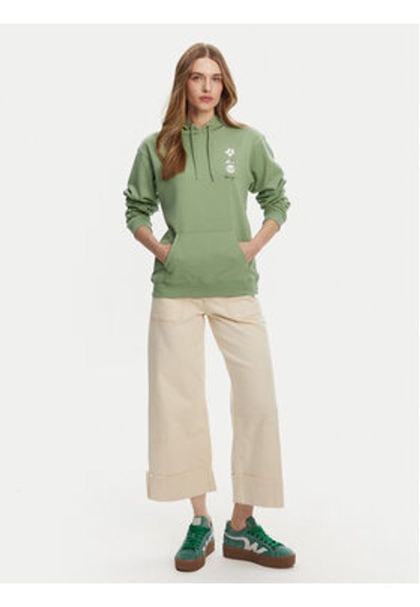 Roxy Bluza ERJFT04952 Zielony. Kolor: zielony. Materiał: syntetyk