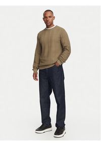 Hugo - HUGO Sweter Simoh 50566762 Brązowy Regular Fit. Kolor: brązowy. Materiał: bawełna #4