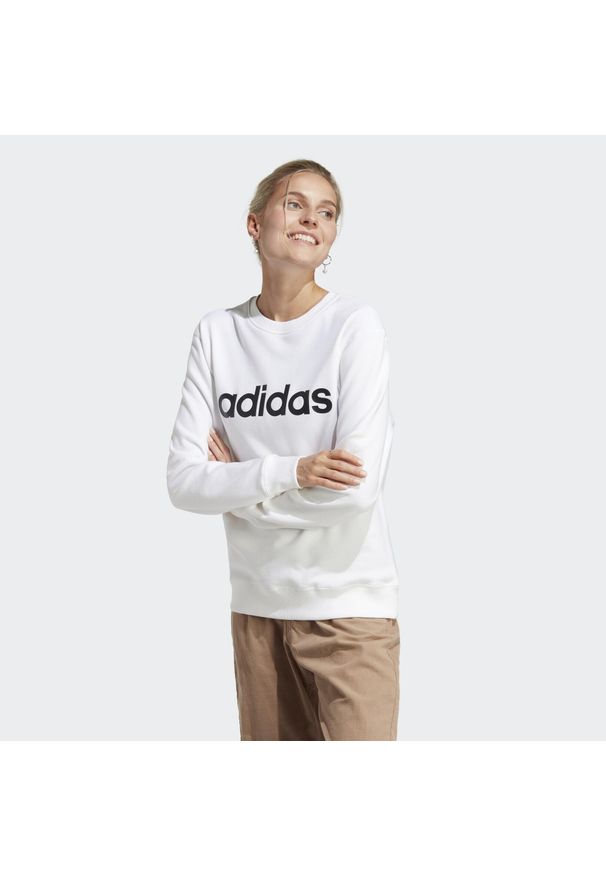 Adidas - Essentials Linear French Terry Sweatshirt. Kolor: wielokolorowy, czarny, biały