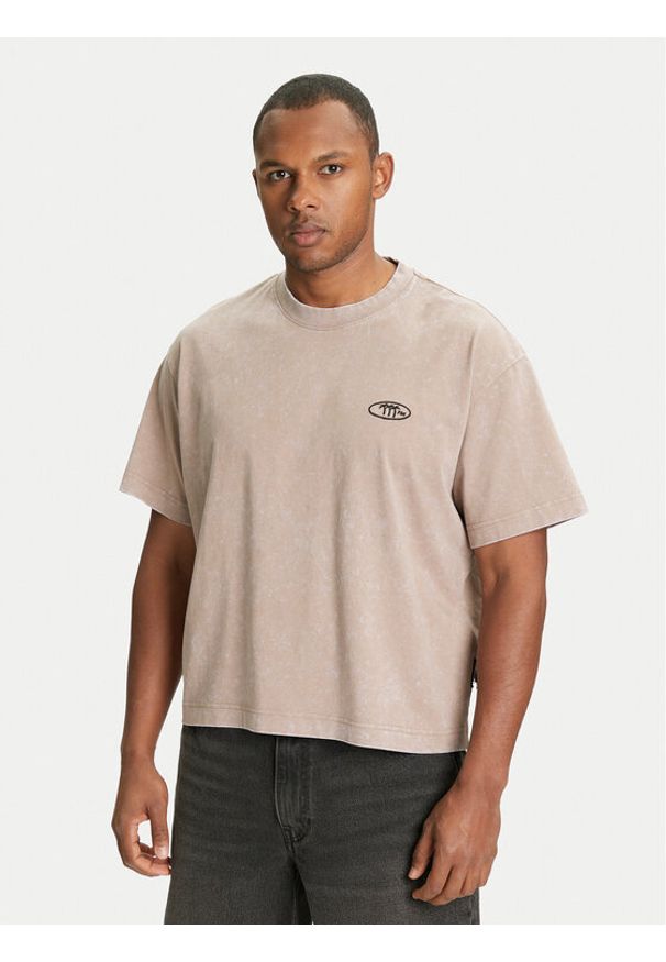 Jack & Jones T-Shirt Retreat 12277886 Beżowy Oversize. Kolor: beżowy. Materiał: bawełna