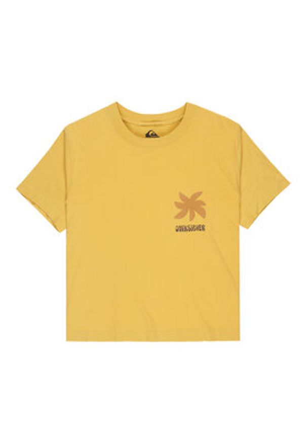 Quiksilver T-Shirt Standard EQWZT03197 Żółty Regular Fit. Kolor: żółty. Materiał: bawełna