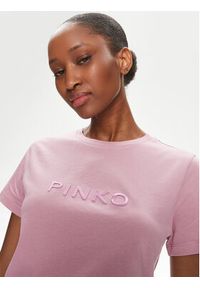 Pinko T-Shirt 101752 A1NW Różowy Regular Fit. Kolor: różowy. Materiał: bawełna #5
