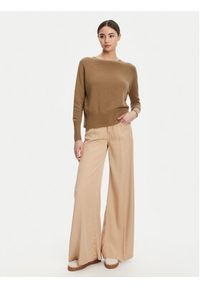 Marella Sweter Spider 2523366354 Brązowy Oversize. Kolor: brązowy. Materiał: syntetyk
