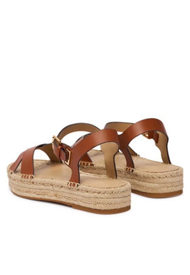 Lauren Ralph Lauren - LAUREN RALPH LAUREN Espadryle 802P06400001 Brązowy. Kolor: brązowy. Materiał: skóra