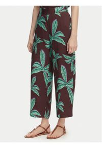 LOLA CASADEMUNT Spodnie materiałowe LS2614055 Brązowy Relaxed Fit. Kolor: brązowy. Materiał: wiskoza #1