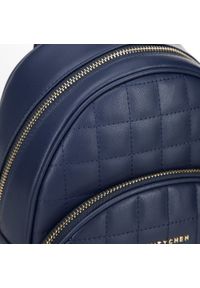 Wittchen - Damski plecak skórzany z pikowanym przodem mały. Kolor: niebieski. Materiał: skóra. Wzór: aplikacja, haft. Styl: elegancki, sportowy #2