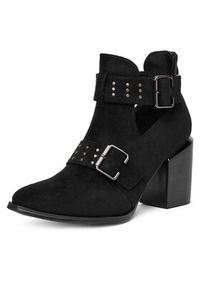 DeeZee Botki 7612-7 Czarny. Kolor: czarny. Materiał: materiał #4