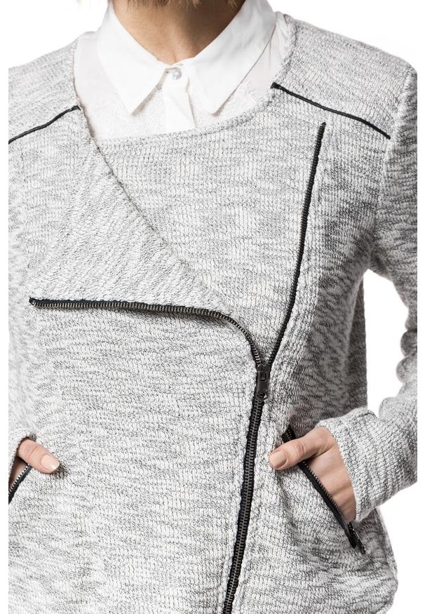 Tom Tailor - DAMSKI ŻAKIET TOM TAILOR FEMININE BOUCLE JACKET. Materiał: dzianina. Wzór: melanż