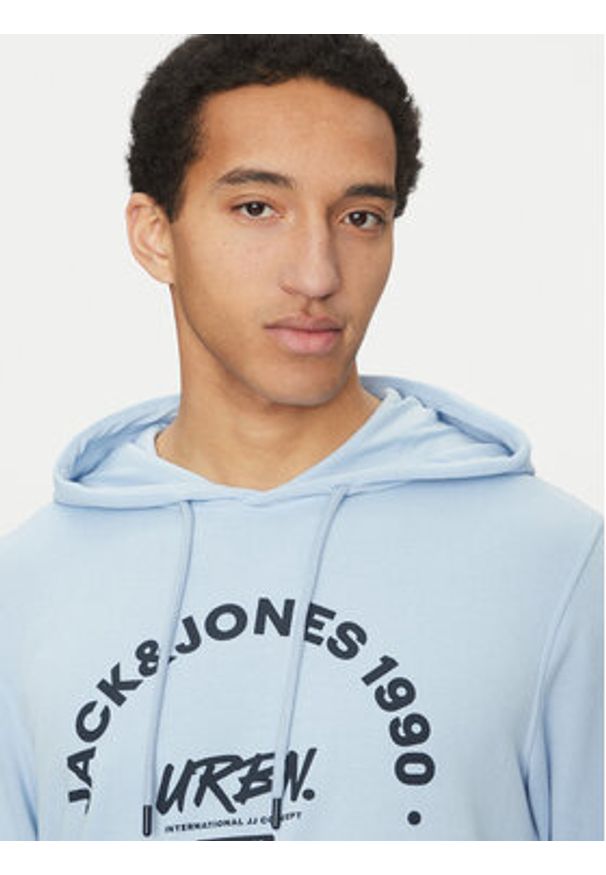 Jack & Jones Bluza Simon 12269353 Błękitny Standard Fit. Kolor: niebieski. Materiał: syntetyk, bawełna