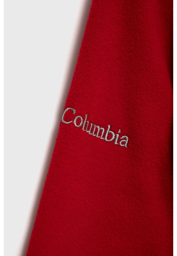 columbia - Columbia Bluza dziecięca kolor czerwony gładka. Okazja: na co dzień. Kolor: czerwony. Materiał: dzianina. Wzór: gładki. Styl: casual