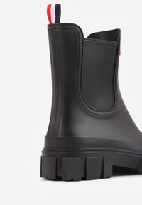 Renee - Czarne Kalosze Sztyblety na Podeszwie z Bieżnikiem Jovalia. Okazja: na co dzień. Kolor: czarny. Materiał: jeans. Styl: casual #2